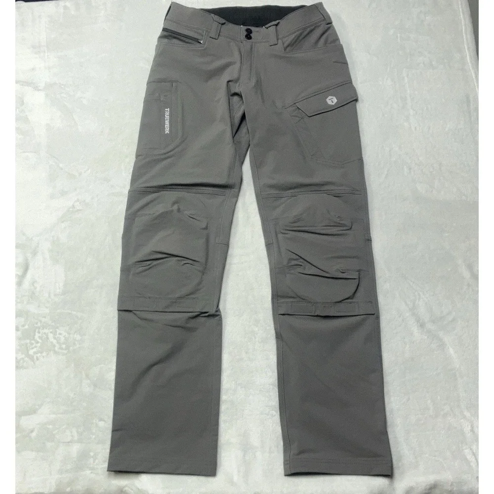 Truewerk Pants Gray T1 Pro WerkPant With Knee Pads Nylon Cargo Mens 32x34